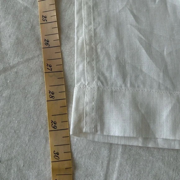 Comme Si -Ivory Wide-Leg Linen Boxer Pants - Picture 4 of 8